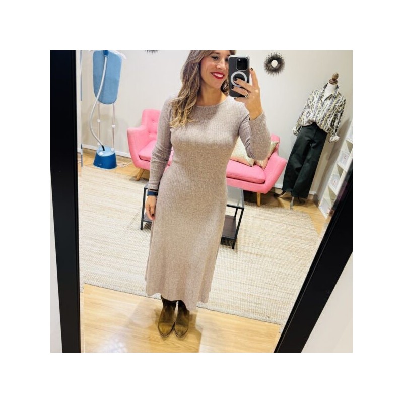 Vestido vidansa beige