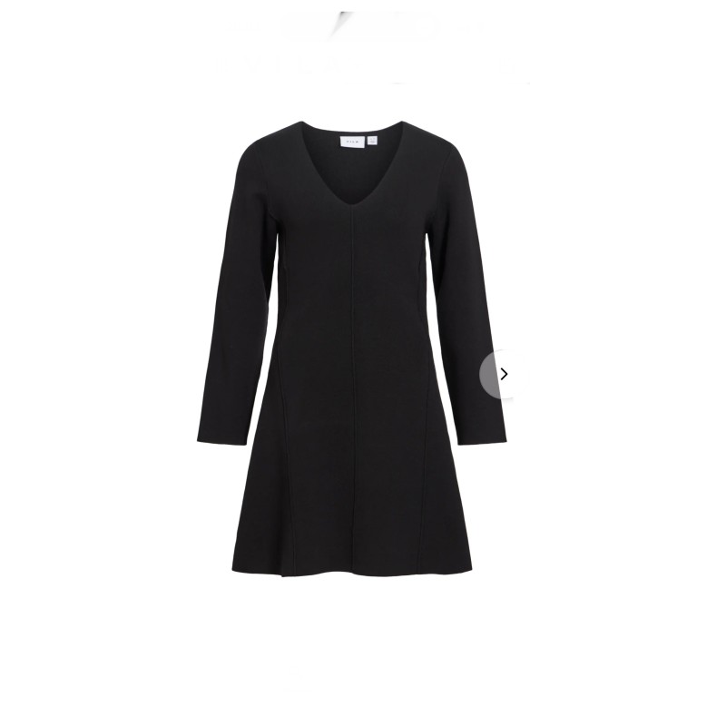 Vestido punto negro visway
