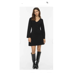 Vestido punto negro visway